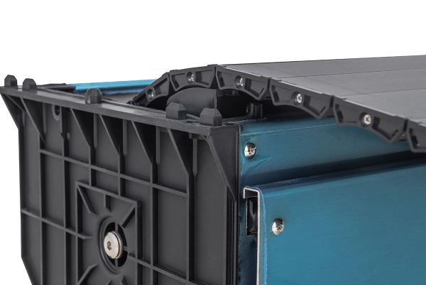 Крышка кузова РИФ для JAC T9, роллета раздвижная 1580х1620 мм, алюминиевая, черная