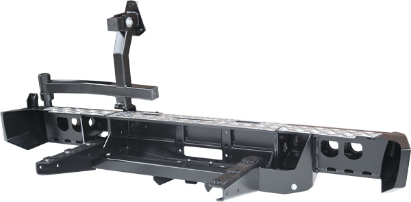 Бампер РИФ задний ГАЗ Соболь с площ. под лебёдку, квадратом под фаркоп, калит. и фонарями лифт 50 мм Бампер РИФ задний ГАЗ Соболь с площ. под лебёдку, квадратом под фаркоп, калит. и фонарями лифт 50 мм