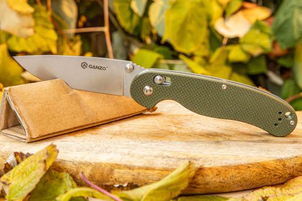 2 Нож складной GANZO, длина клинка 89 мм, сталь 440С, зеленый 2 Нож складной GANZO, длина клинка 89 мм, сталь 440С, зеленый