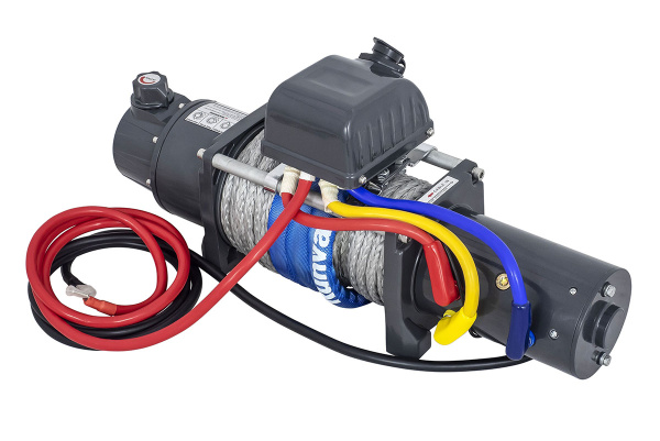 Лебёдка электрическая двухскоростная 12V Runva 10000 lbs 4500 кг (синтетический трос) Лебёдка электрическая двухскоростная 12V Runva 10000 lbs 4500 кг (синтетический трос)