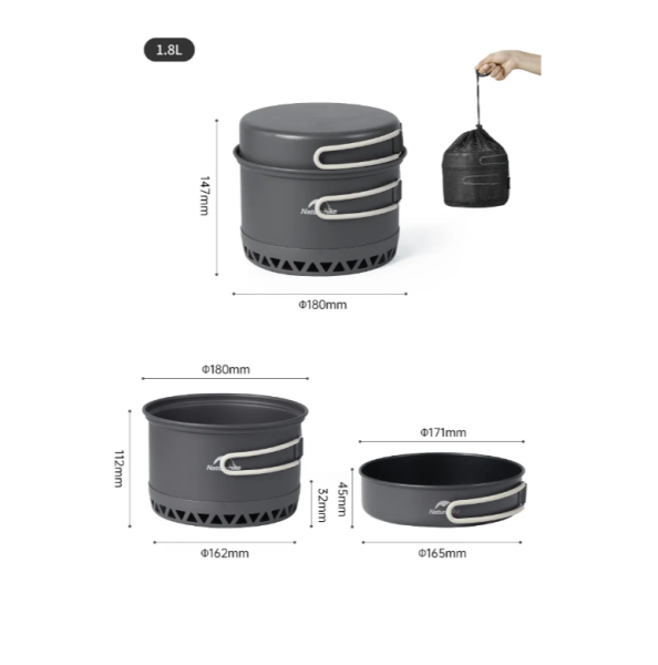 1 Набор посуды Naturehike туристический 1 персона 1,8 л 1 Набор посуды Naturehike туристический 1 персона 1,8 л