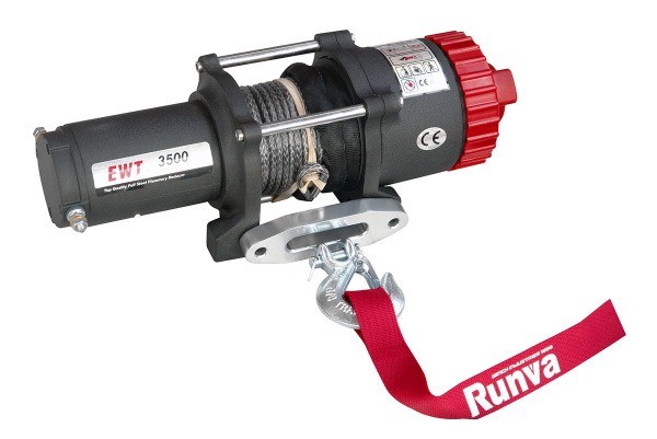 Лебёдка электрическая 12V Runva 3500A lbs 1588 кг (синтетический трос) Лебёдка электрическая 12V Runva 3500A lbs 1588 кг (синтетический трос)