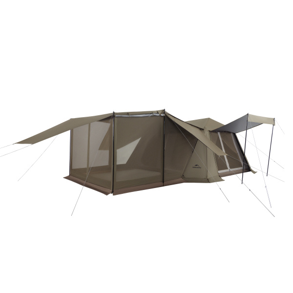 Палатка Naturehike Village 13 PRO автоматическая 5-8-местная, с верандой, темно-коричневая, блэкаут