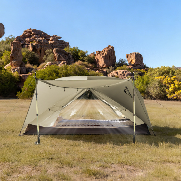 Палатка Naturehike Mongar PRO 2-местная, алюминиевый каркас, олива (зеленая)