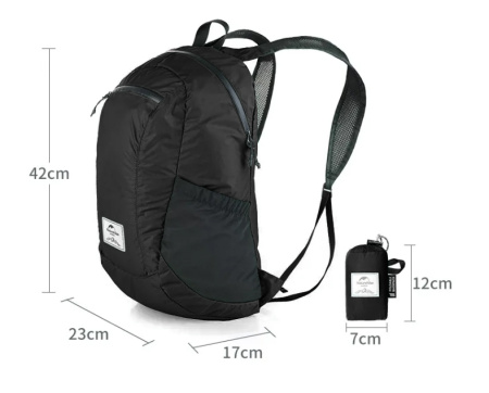 1 Рюкзак Naturehike 18L, черный 1 Рюкзак Naturehike 18L, черный