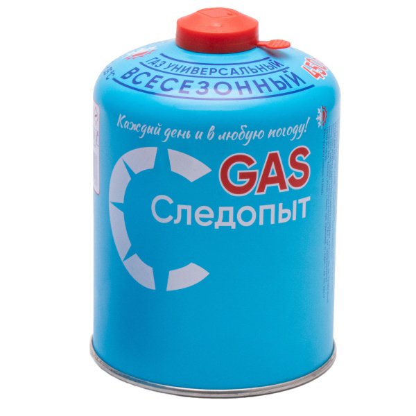 Баллон газовый резьбовой СЛЕДОПЫТ 450 гр., всесезонный Баллон газовый резьбовой СЛЕДОПЫТ 450 гр., всесезонный