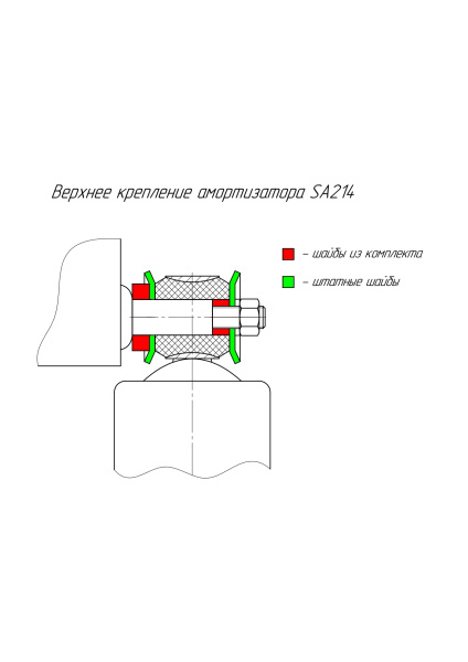 Амортизатор усиленный РИФ задний Toyota Hilux 2005-2014, TLC 60-70 (рессорная подвеска), Sollers ST6, ST8, Jac T6, T8 лифт 0-45 мм и Jac T9 штатный