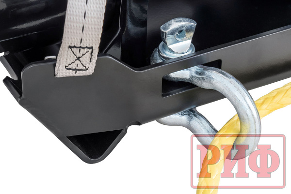 Лебёдка переносная РИФ 9500S c квадратом для фаркопа, стальной трос (облегченная)