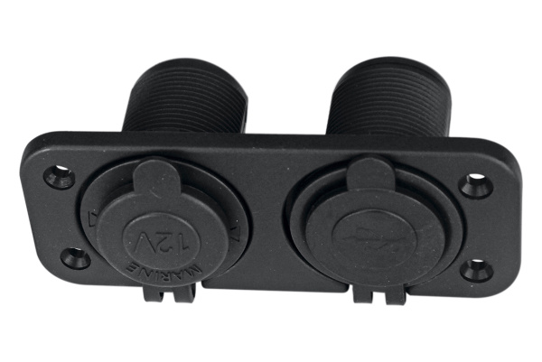 Розетка комбинированная с USB 3,1А на монтажной панели