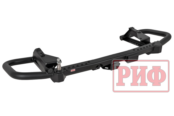 Бампер РИФ силовой задний Toyota Land Cruiser 200 2007-2015 c квадратом под фаркоп и калиткой
