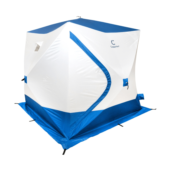 Палатка зимняя куб СЛЕДОПЫТ, 2,15х2,15 м, 3 слоя, синий/белый Палатка зимняя куб СЛЕДОПЫТ, 2,15х2,15 м, 3 слоя, синий/белый