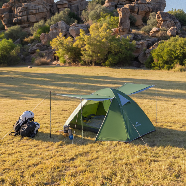 Палатка Naturehike Bleik Series 3-местная, тип B, алюминиевый каркас, зеленая