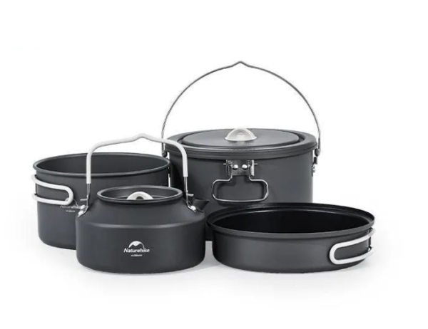 Набор посуды Naturehike туристический 5 в 1 (с чайником) Набор посуды Naturehike туристический 5 в 1 (с чайником)