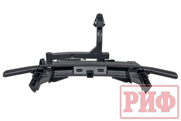 Бампер РИФ силовой задний Renault Duster 2021+ c квадратом под фаркоп, калиткой и подсветкой номера Бампер РИФ силовой задний Renault Duster 2021+ c квадратом под фаркоп, калиткой и подсветкой номера