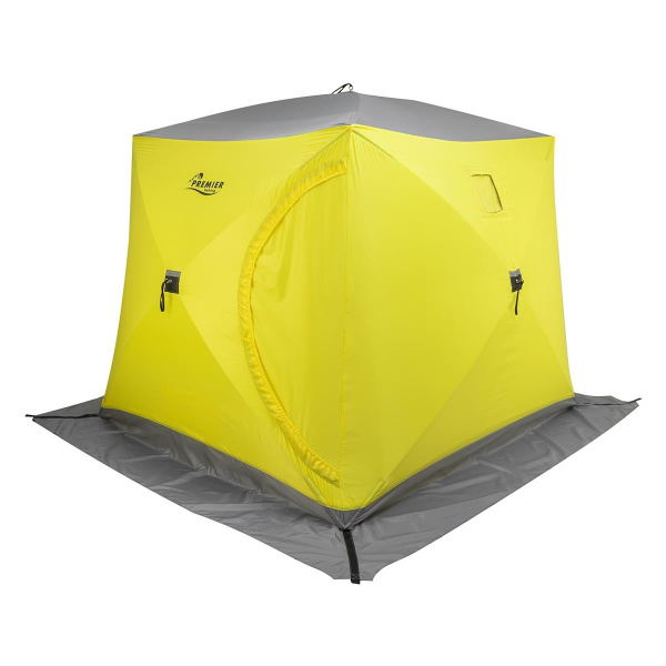 Палатка зимняя PREMIER утепл. Куб ЛОНГ-2 желтый/серый Палатка зимняя PREMIER утепл. Куб ЛОНГ-2 желтый/серый