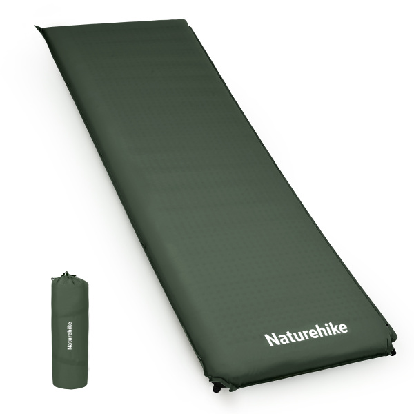 Коврик самонадувающийся Naturehike D04, 200х63х10 см, зеленый