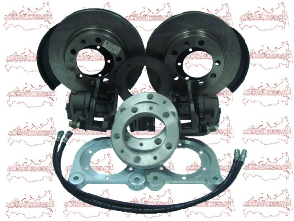 Тормоза дисковые передние военный/редукторный мост УАЗ с суппортом ГАЗ-3302