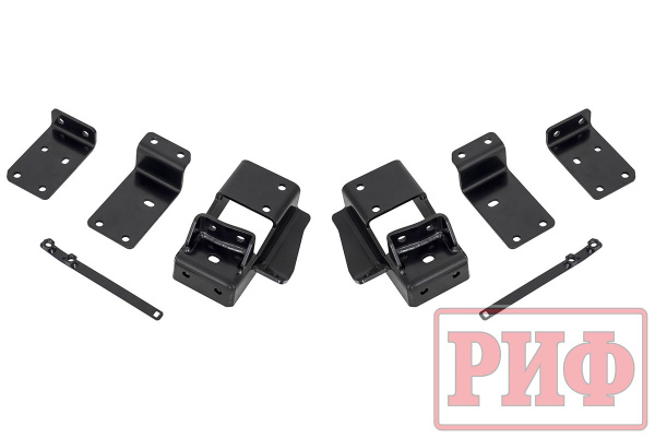 Бампер РИФ силовой передний Mitsubishi Pajero Sport 2015-2020 с фаркопом и защитой радиатора