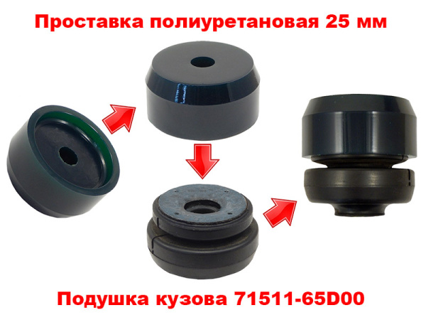 Лифт кузова Suzuki Jimny 25 мм лайт 1998-2019 г.в.
