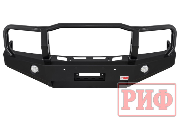Бампер РИФ силовой передний Toyota Land Cruiser 105 с доп. фарами и защитной дугой