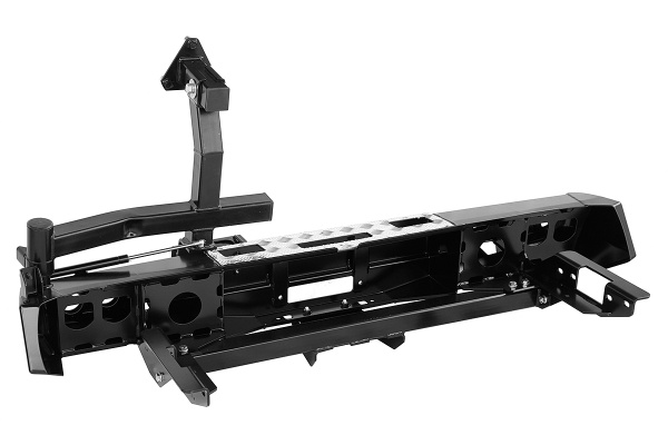 Бампер РИФ задний Toyota Hilux 2015+ с площ. под лебёдку, квадратом под фаркоп, калиткой и фонарями