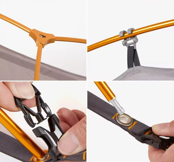 Палатка Naturehike Cycling Si 1-местная, алюминиевый каркас, сверхлегкая, янтарная