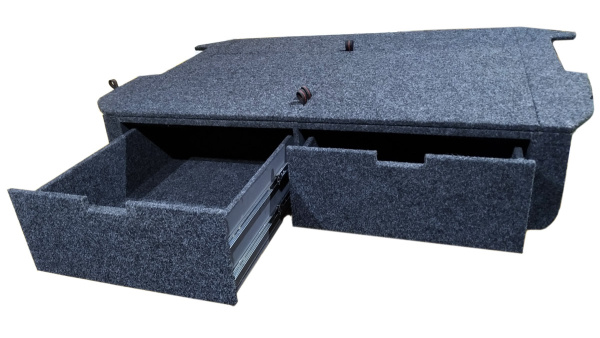 Органайзер для Toyota Land Cruiser Prado 120 (2 выдв.ящика+спальник) Органайзер для Toyota Land Cruiser Prado 120 (2 выдв.ящика+спальник)