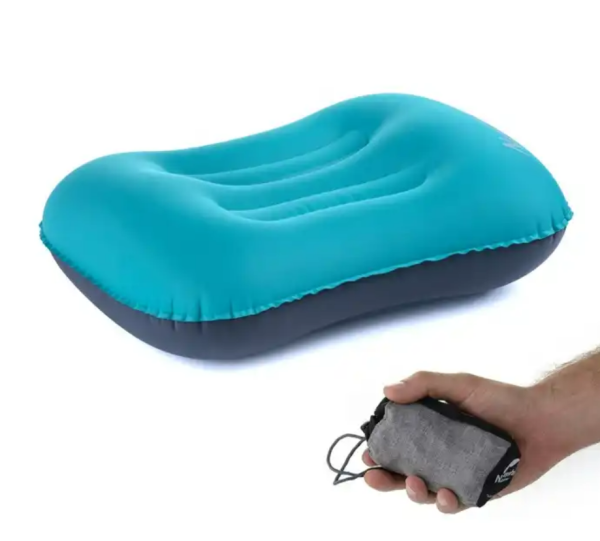 2 Подушка туристическая надувная Naturehike 42x32x11см, голубая 2 Подушка туристическая надувная Naturehike 42x32x11см, голубая