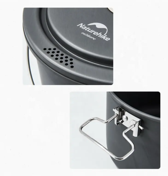 2 Набор посуды Naturehike туристический 5 в 1 (с чайником) 2 Набор посуды Naturehike туристический 5 в 1 (с чайником)