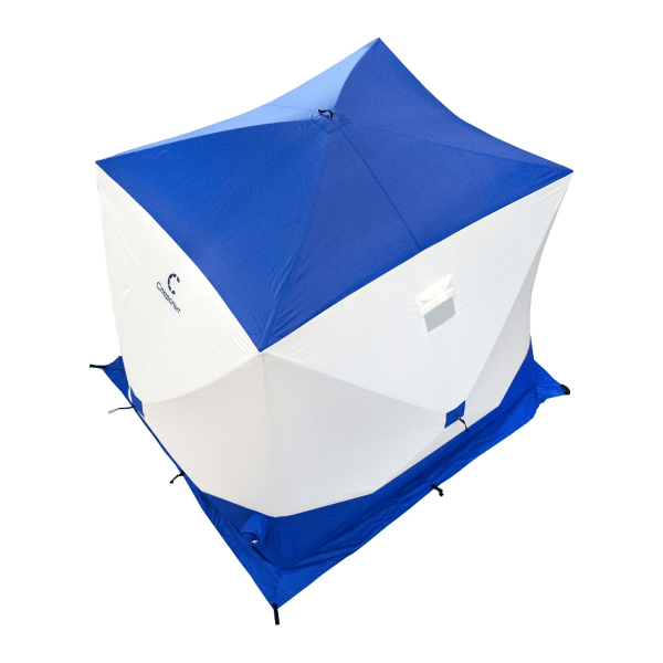 4 Палатка зимняя куб СЛЕДОПЫТ, 2,15х2,15 м, 3 слоя, синий/белый 4 Палатка зимняя куб СЛЕДОПЫТ, 2,15х2,15 м, 3 слоя, синий/белый