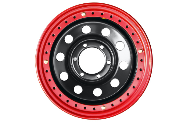 Диск усиленный Тойота Ниссан стальной черный 6x139,7 8xR16 d110 ET-19 с бедлоком (красный) Диск усиленный Тойота Ниссан стальной черный 6x139,7 8xR16 d110 ET-19 с бедлоком (красный)