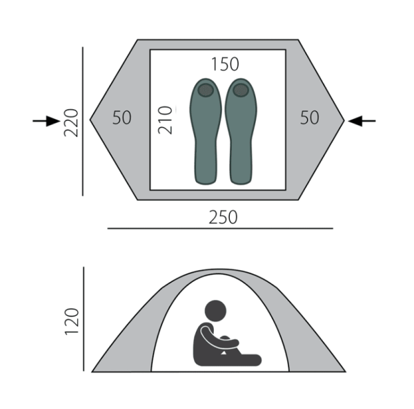 Палатка BTrace Ion 2+ (Зеленый) Палатка BTrace Ion 2+ (Зеленый)