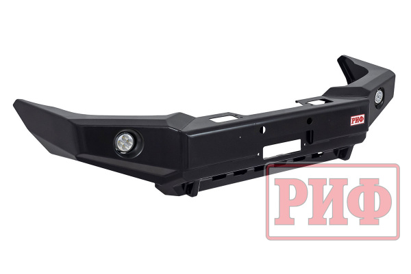 Бампер РИФ силовой передний Toyota Land Cruiser Prado 120 c доп. фарами и защитой бачка омывателя Бампер РИФ силовой передний Toyota Land Cruiser Prado 120 c доп. фарами и защитой бачка омывателя