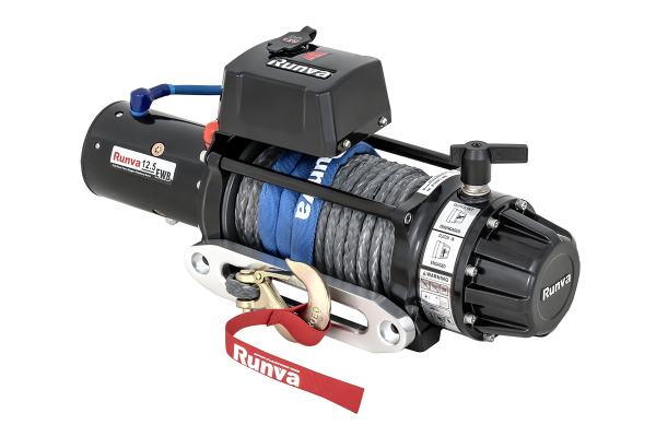 Лебёдка электрическая 12V Runva 12500 lbs 5720 кг (влагозащищенная) синтетический трос Лебёдка электрическая 12V Runva 12500 lbs 5720 кг (влагозащищенная) синтетический трос