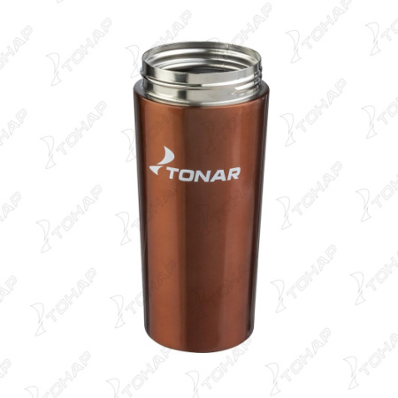2 Термос-кружка ТОНАР 400 мл., коричнево-кофейный 2 Термос-кружка ТОНАР 400 мл., коричнево-кофейный