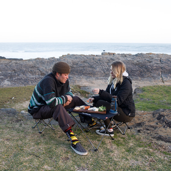 Стол туристический Naturehike алюминиевый, 75х55х52 см, складной, черный