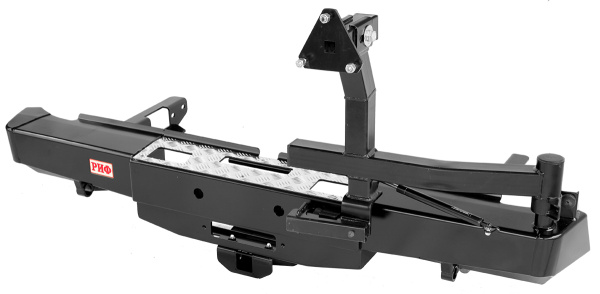 Бампер РИФ задний Toyota Hilux 2015+ с площадкой под лебёдку, квадратом под фаркоп и калиткой Бампер РИФ задний Toyota Hilux 2015+ с площадкой под лебёдку, квадратом под фаркоп и калиткой