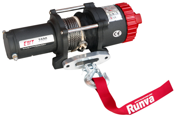 Лебёдка электрическая 12V Runva EWT3500ASR 1588 кг (синтетический трос)