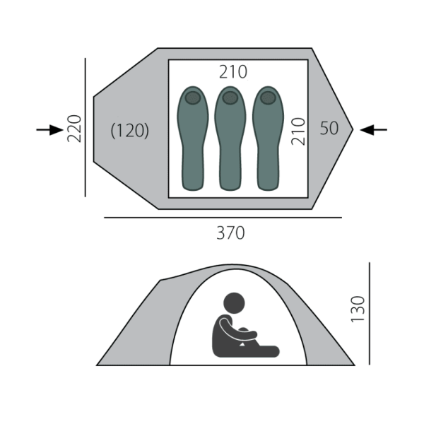 Палатка BTrace Talweg 3+ (Зеленый) Палатка BTrace Talweg 3+ (Зеленый)