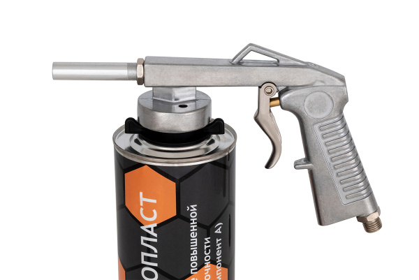 Покрытие защитное повышенной прочноcти колеруемое ПРОТОПЛАСТ, с отвердителем 6 л и пистолетом