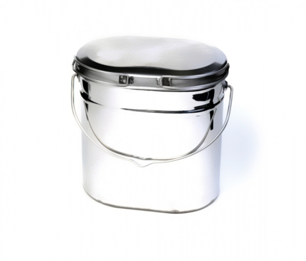 Котелок туристический 12 л., высокий, нержавеющая сталь, крышка с ручками Котелок туристический 12 л., высокий, нержавеющая сталь, крышка с ручками