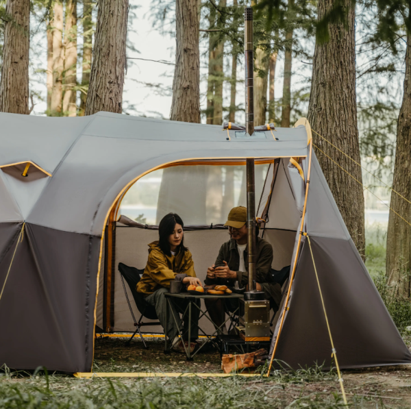 Палатка Naturehike KOTA 6, 6-местная, алюминиевый каркас, серо-коричневая