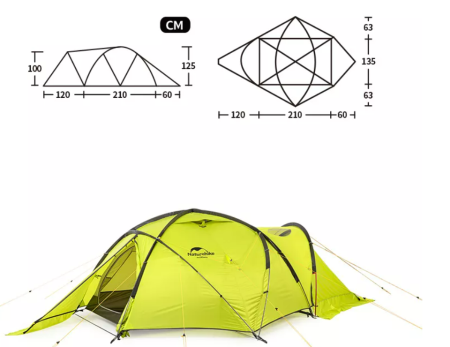 3 Палатка туристическая Naturehike Lgloo Alpine, 2-местная 3 Палатка туристическая Naturehike Lgloo Alpine, 2-местная